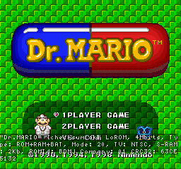 Dr. Mario (Japan) (NP) Title Screen